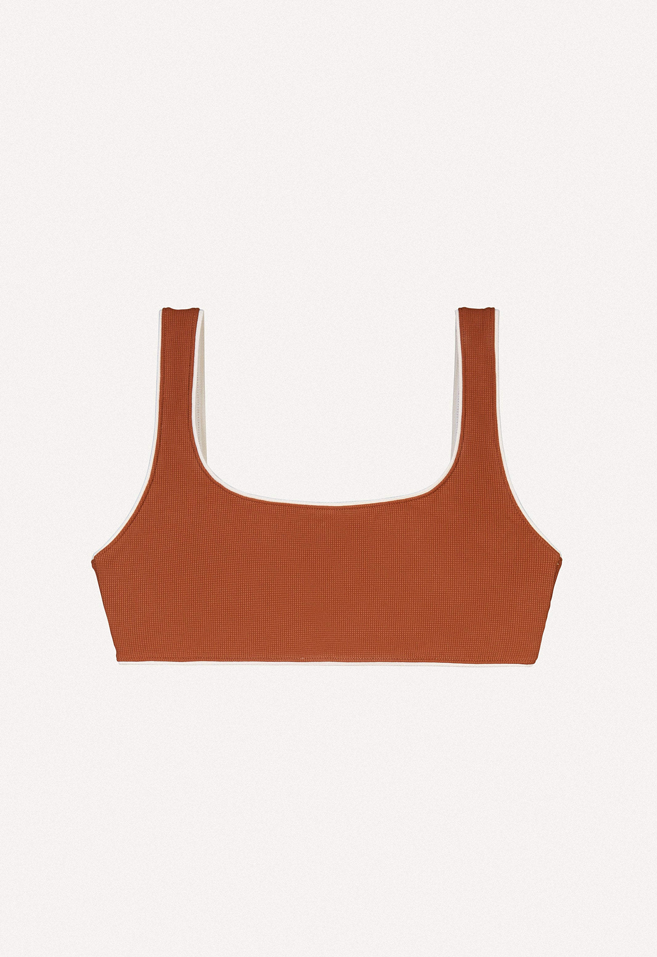 Bikini Oberteil „Vento“ in Kastanienbraun Piqué