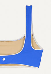 Bikini Oberteil „Vento“ in Tiefseeblau Piqué