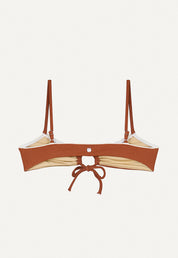 Bikini Top "Joran" in chestnut brown pique