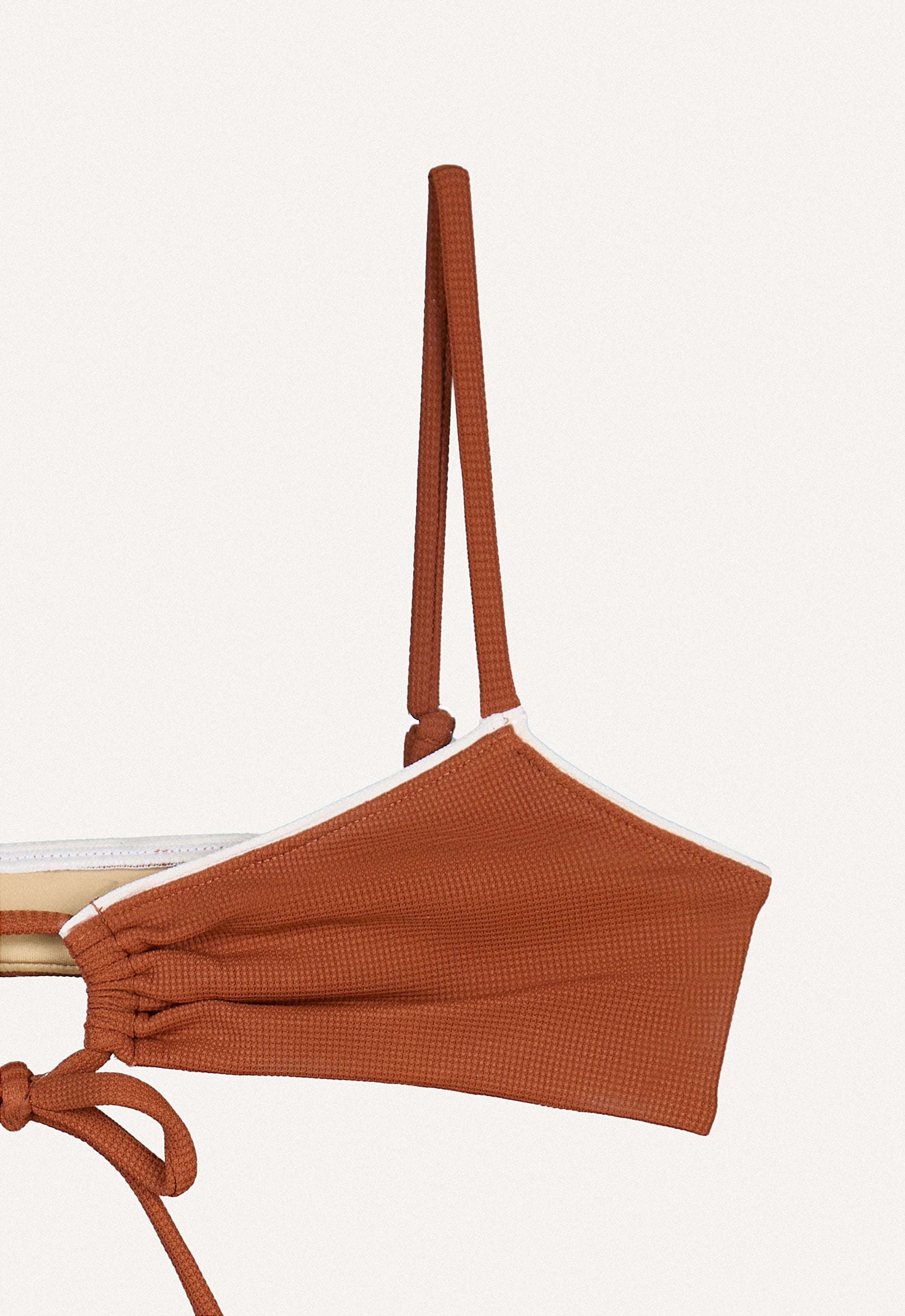 Bikini Top "Joran" in chestnut brown pique