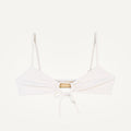 Bikini Oberteil „Joran“ in Cremeweiss Piqué