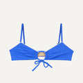 Bikini Oberteil „Joran“ in Tiefseeblau Piqué