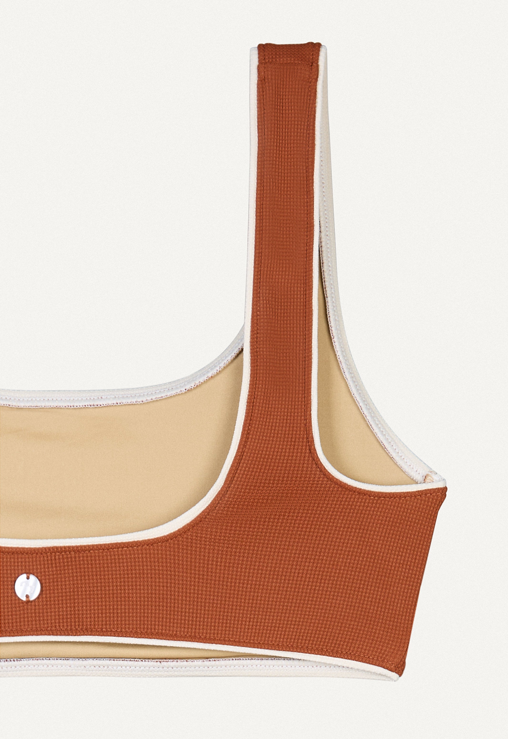 Bikini Oberteil „Vento“ in Kastanienbraun Piqué