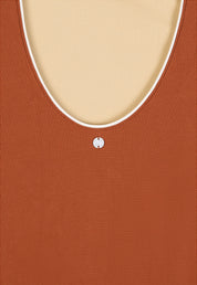 Swimsuit "Zephyr" in chestnut brown pique