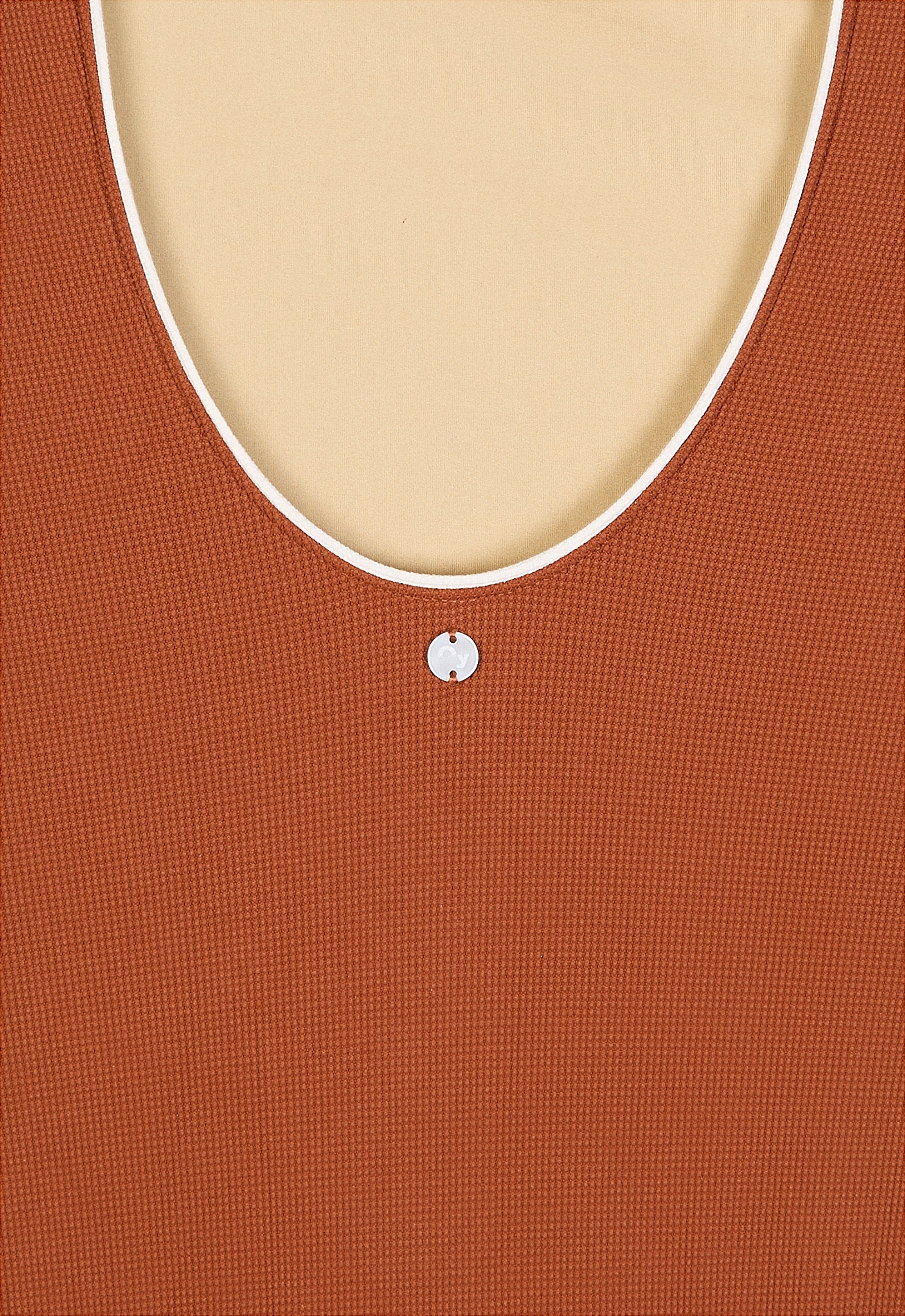 Swimsuit "Zephyr" in chestnut brown pique