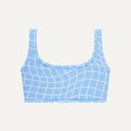 Bikini Oberteil „Vento“ in Blue Pool Print Frottee