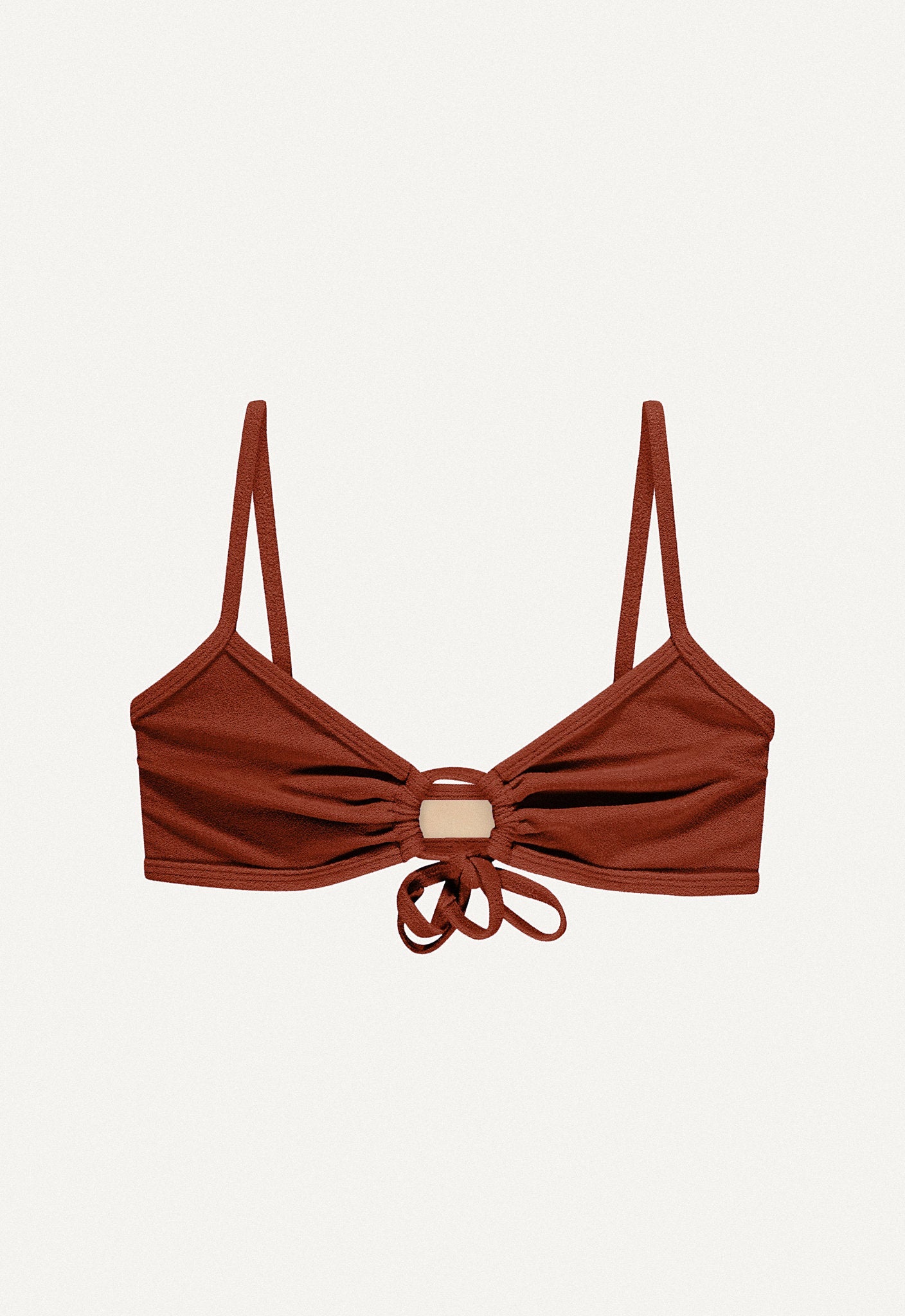 Bikini Oberteil „Joran“ in Terrakotta Frottee