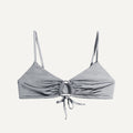 Bikini Oberteil „Joran“ in Silber Shiny