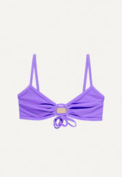 Bikini Oberteil „Joran“ in Lila Frottee