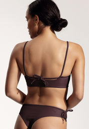 Surf Bikini Oberteil „Buri“ in Auberginenviolett