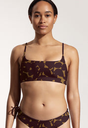 Surf Bikini Oberteil „Buri“ in Hibiskus Print