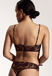 Surf Bikini Oberteil „Buri“ in Hibiskus Print