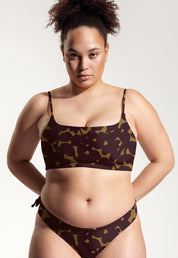 Surf Bikini Oberteil „Buri“ in Hibiskus Print