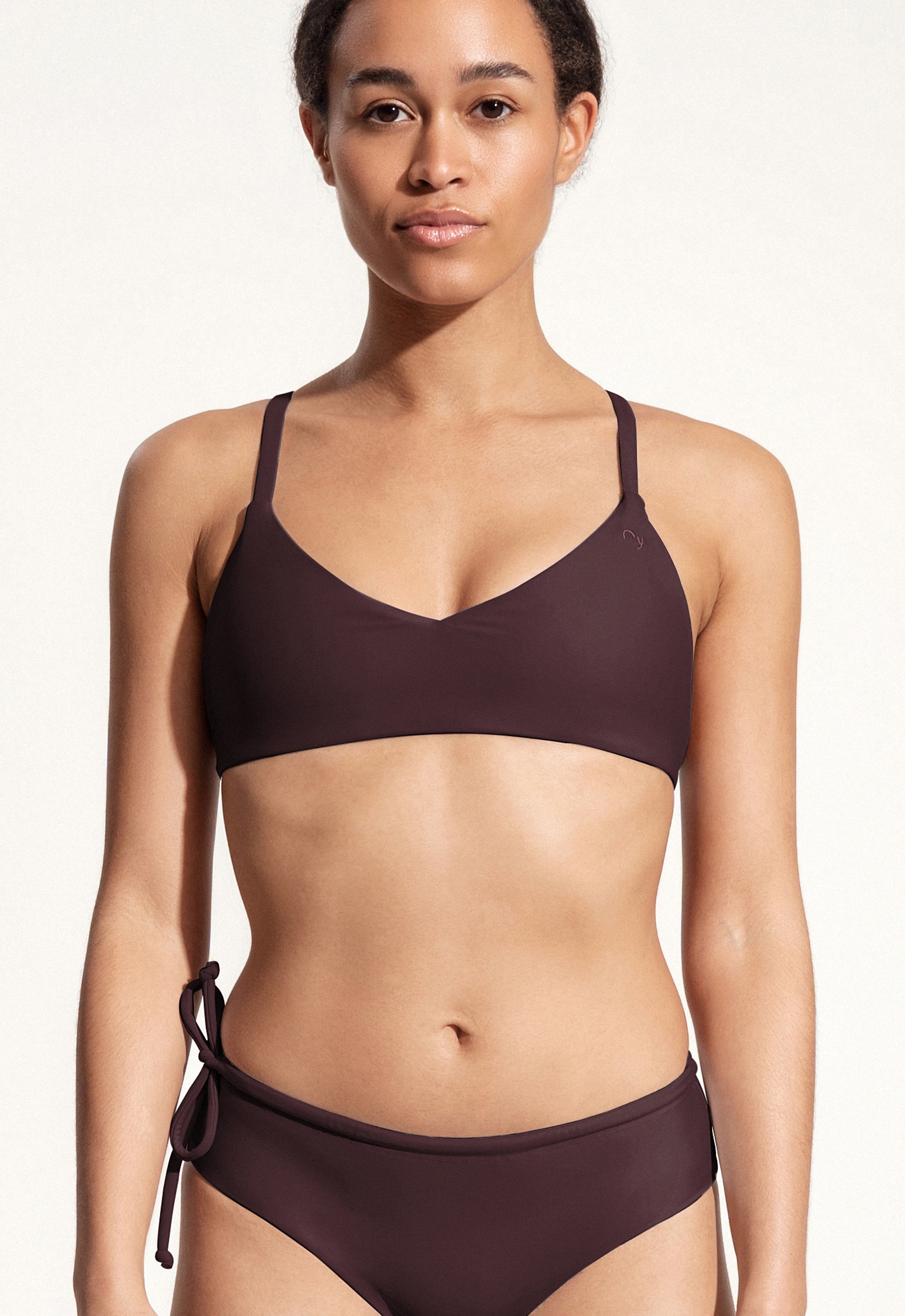 Surf Bikini Oberteil „Dace“ in Auberginenviolett