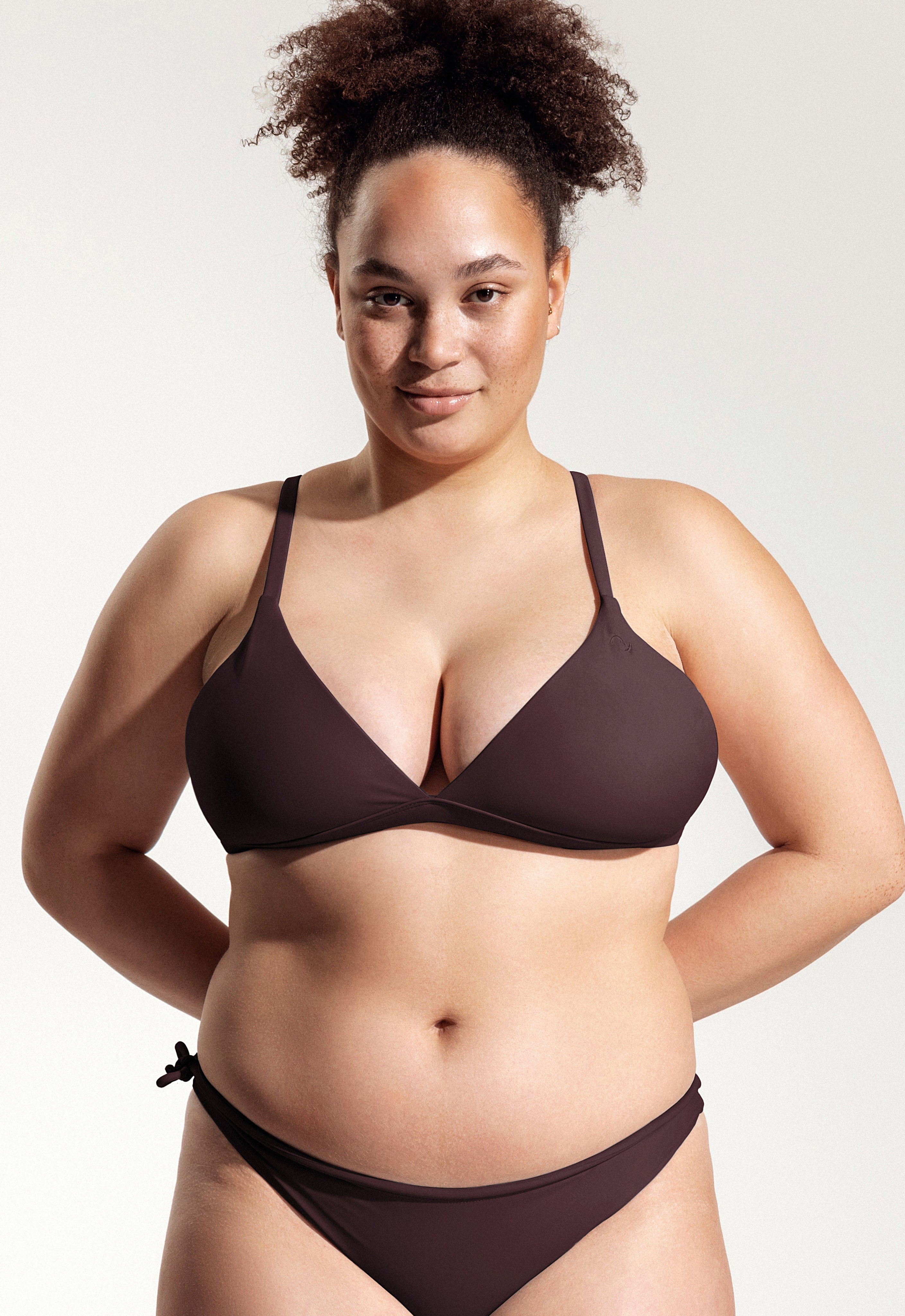 Surf Bikini Oberteil „Esox“ in Auberginenviolett