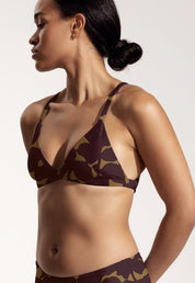 Surf Bikini Oberteil „Esox“ in Hibiskus Print