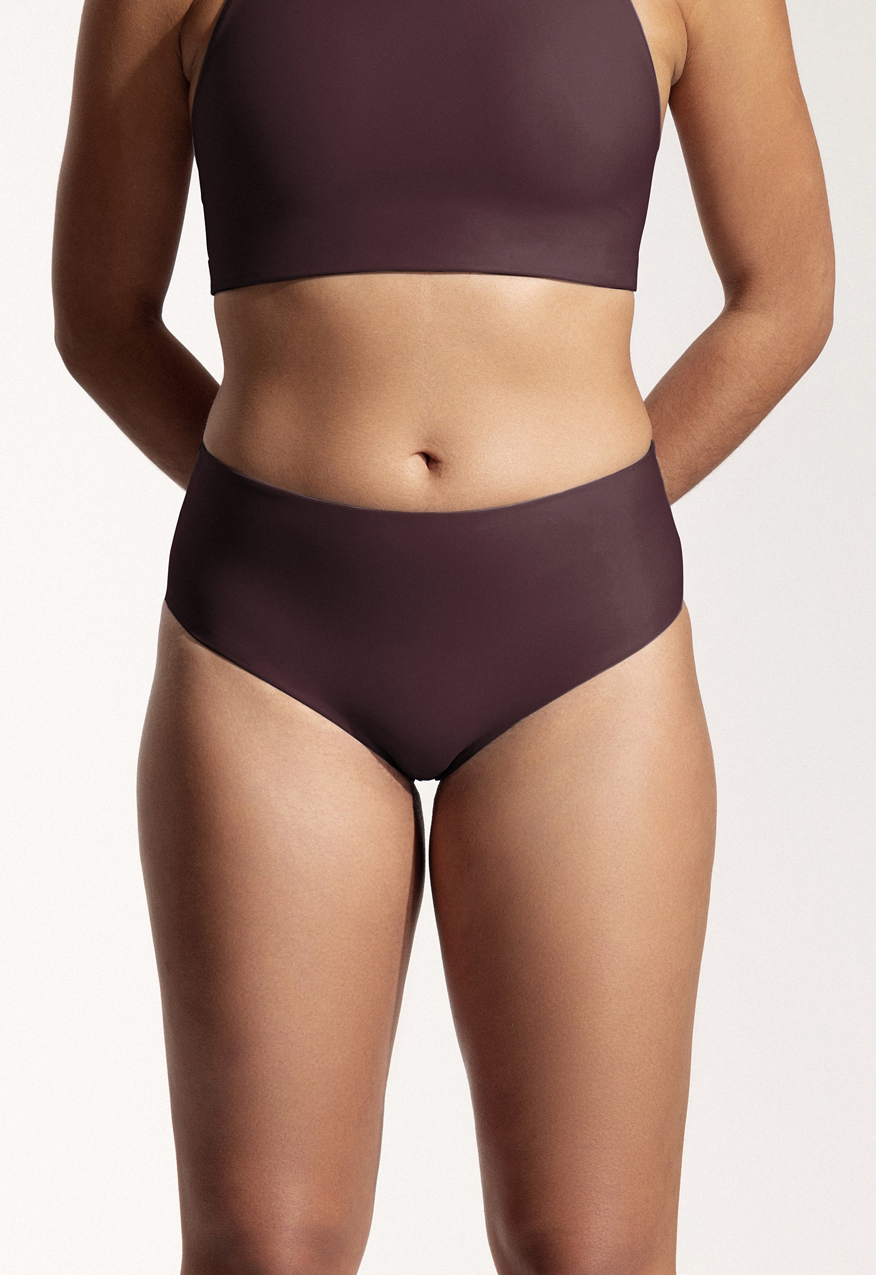 Surf Bikini Hose „Fugu“ in Auberginenviolett