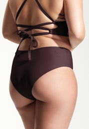 Surf Bikini Hose „Fugu“ in Auberginenviolett