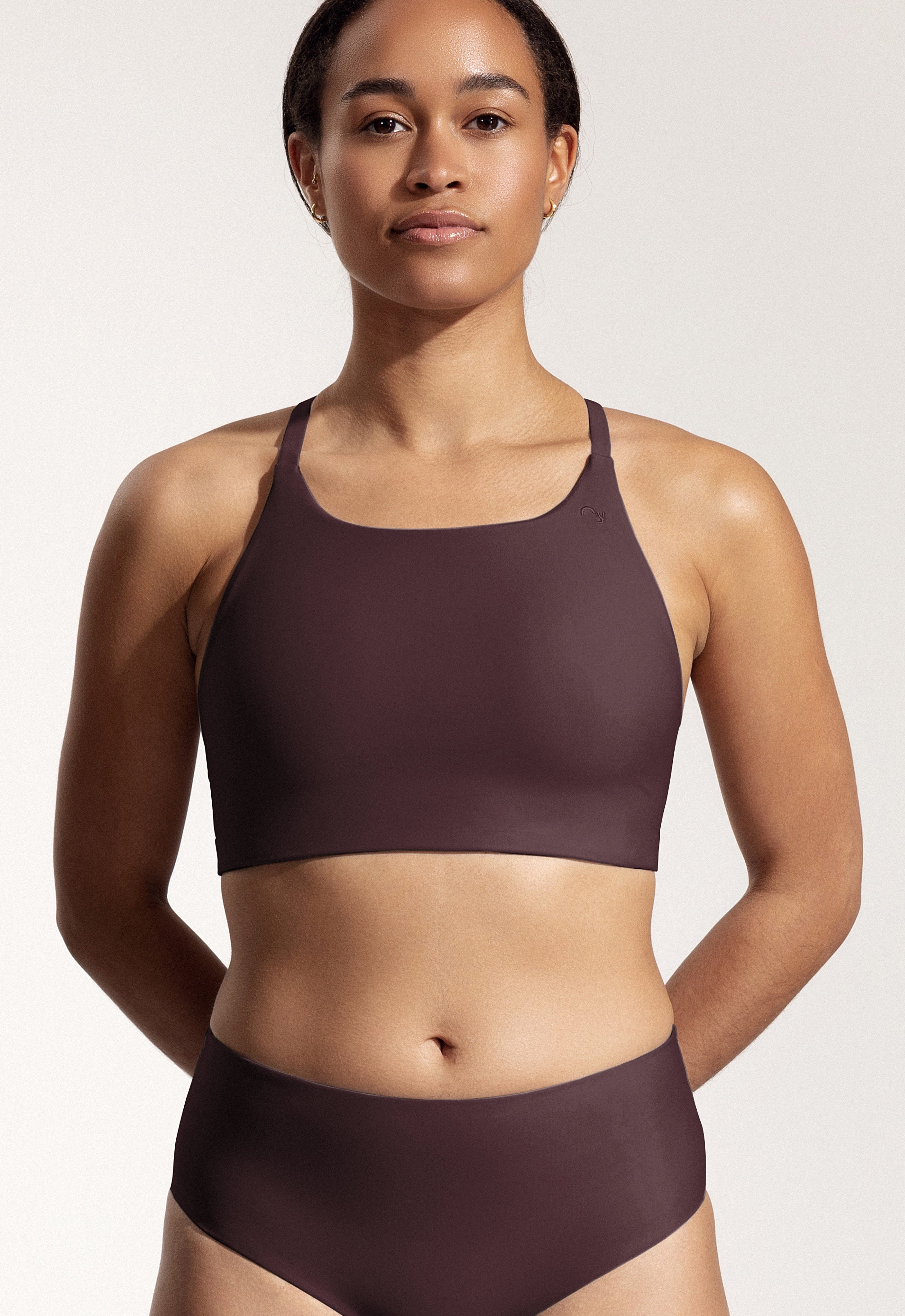 Surf Bikini Oberteil „Goby“ in Auberginenviolett