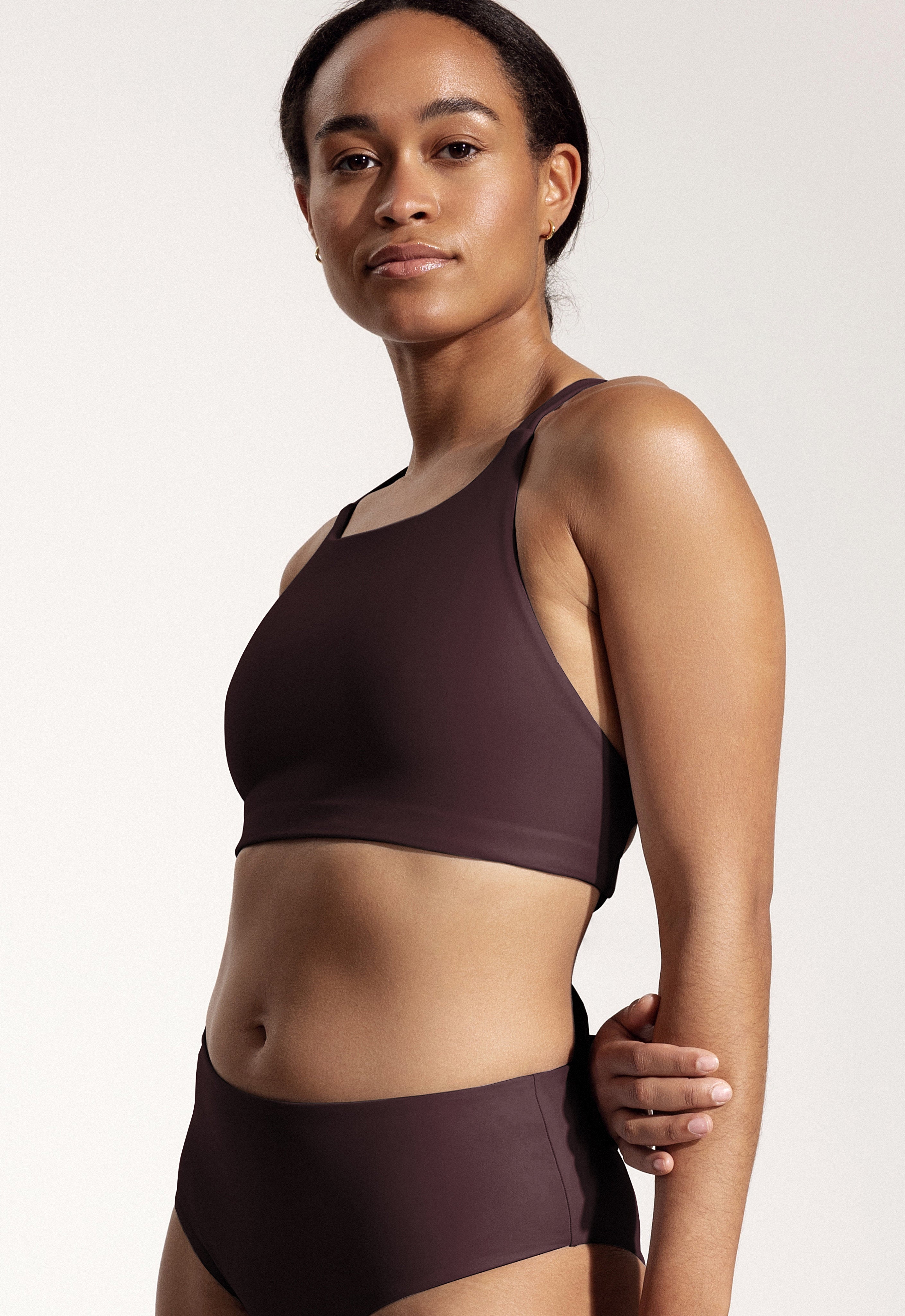 Surf Bikini Oberteil „Goby“ in Auberginenviolett