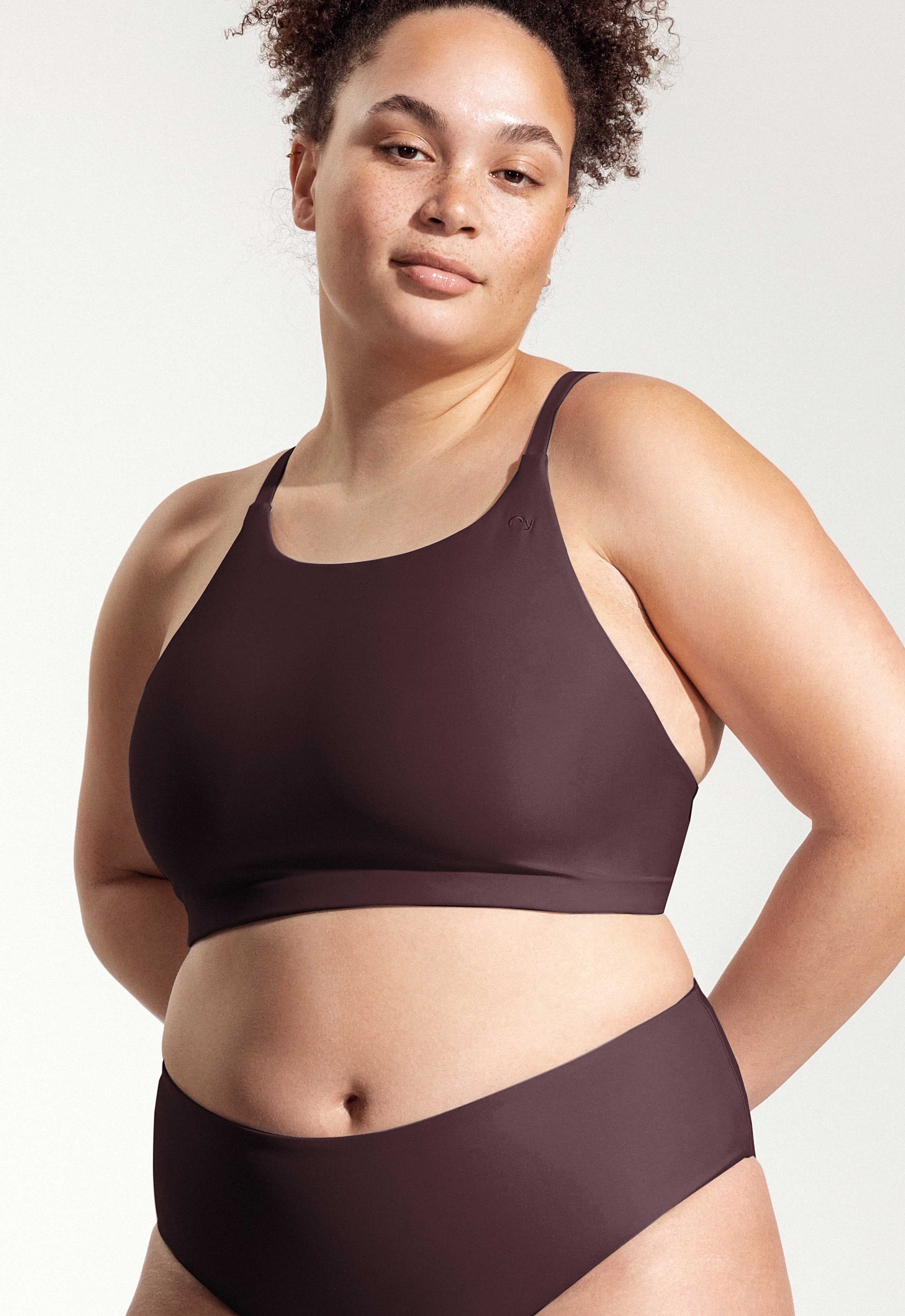 Surf Bikini Oberteil „Goby“ in Auberginenviolett