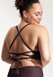 Surf Bikini Oberteil „Goby“ in Auberginenviolett