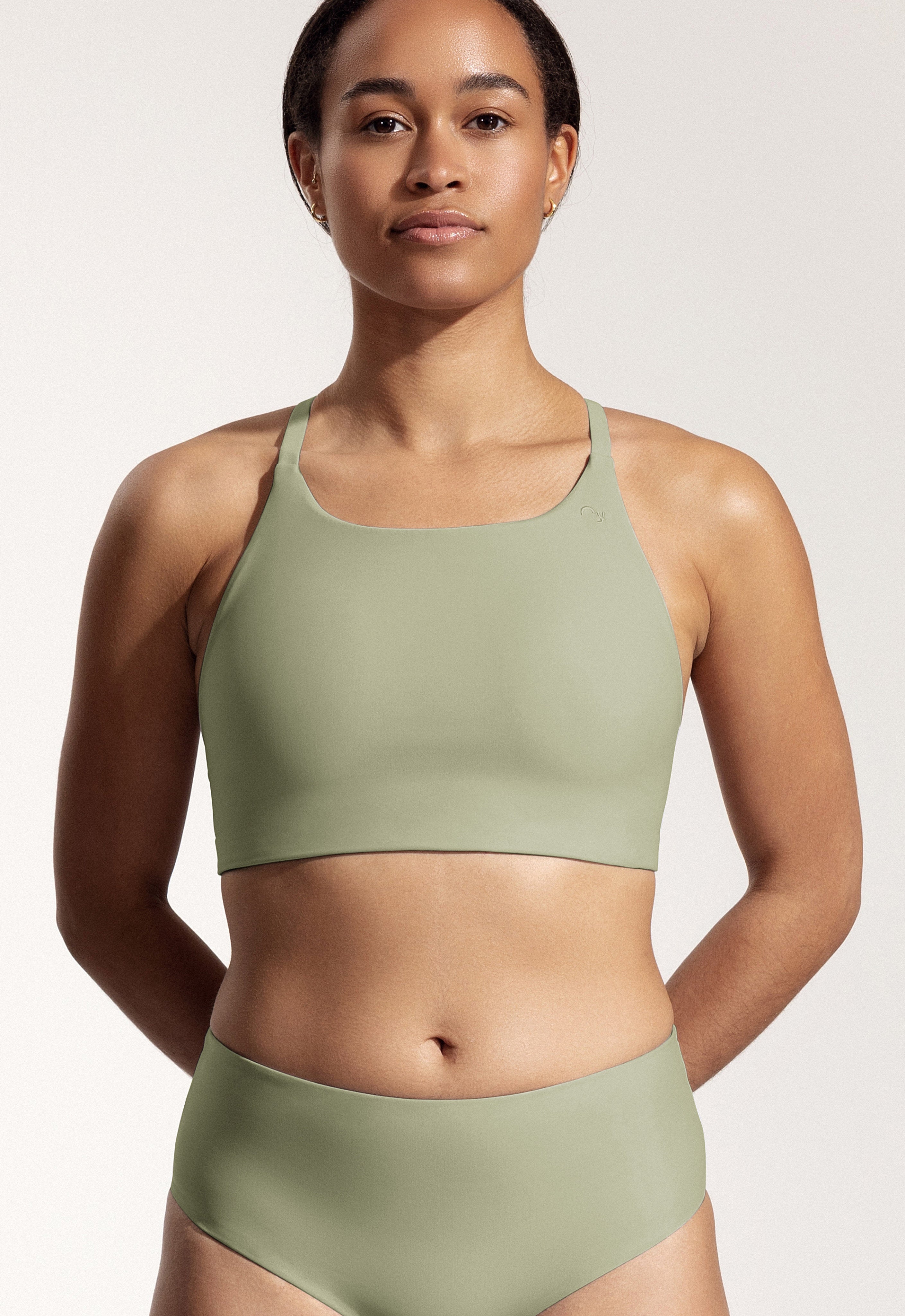 Surf Bikini Oberteil „Goby“ in Salbeigrün