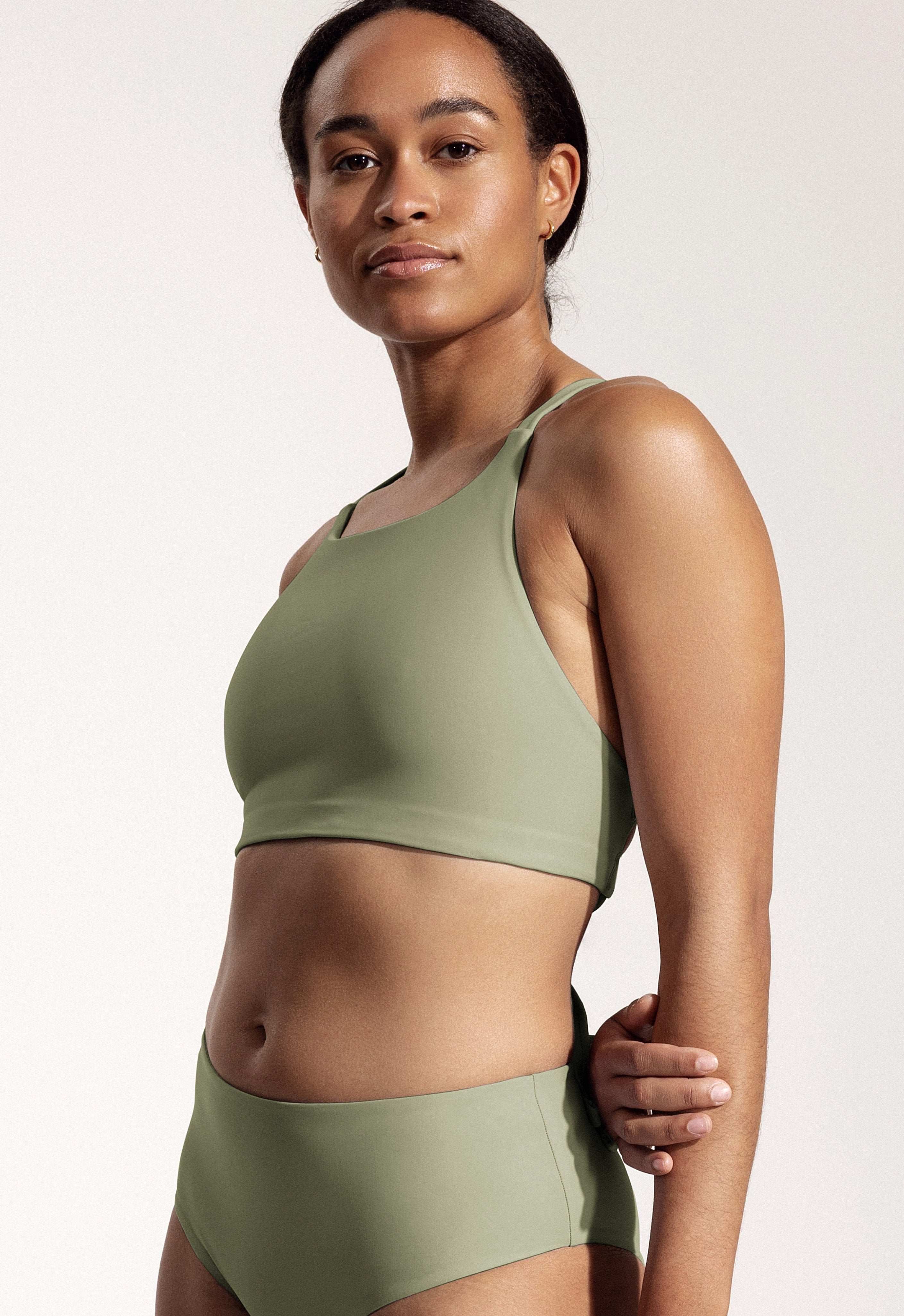 Surf Bikini Oberteil „Goby“ in Salbeigrün