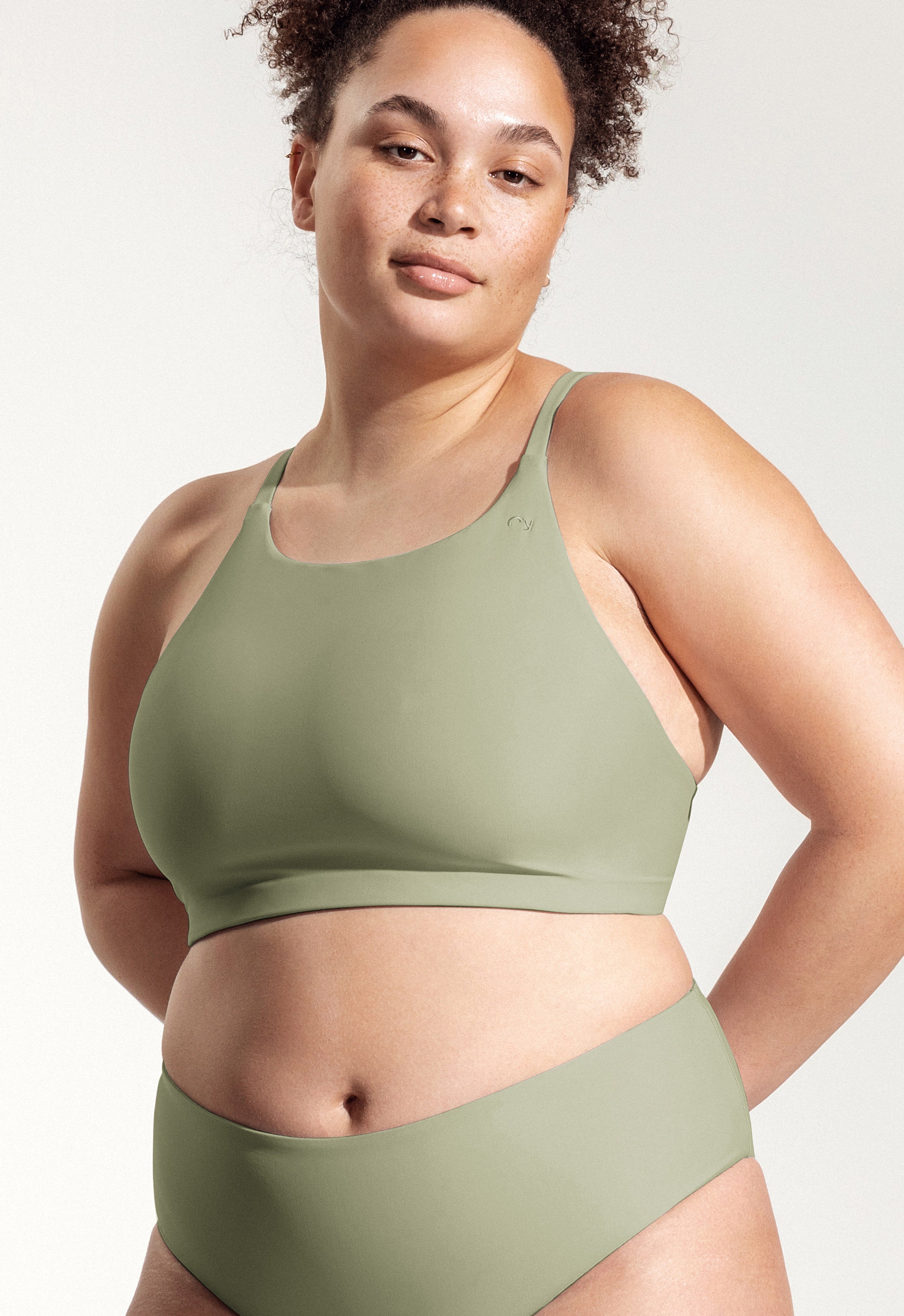 Surf Bikini Oberteil „Goby“ in Salbeigrün