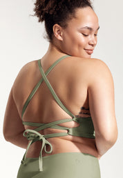 Surf Bikini Oberteil „Goby“ in Salbeigrün