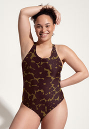 Surf Badeanzug „Kelt“ in Hibiskus Print