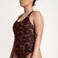 Surf Badeanzug „Kelt“ in Hibiskus Print