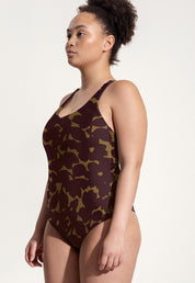 Surf Badeanzug „Kelt“ in Hibiskus Print