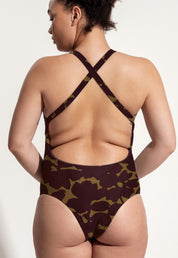 Surf Badeanzug „Kelt“ in Hibiskus Print