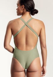 Surf Badeanzug „Kelt“ in Salbeigrün