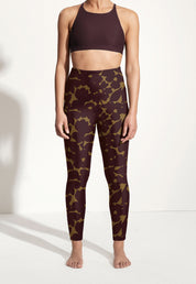 Surf & Yoga Leggings „Larimar“ in Hibiskus Print