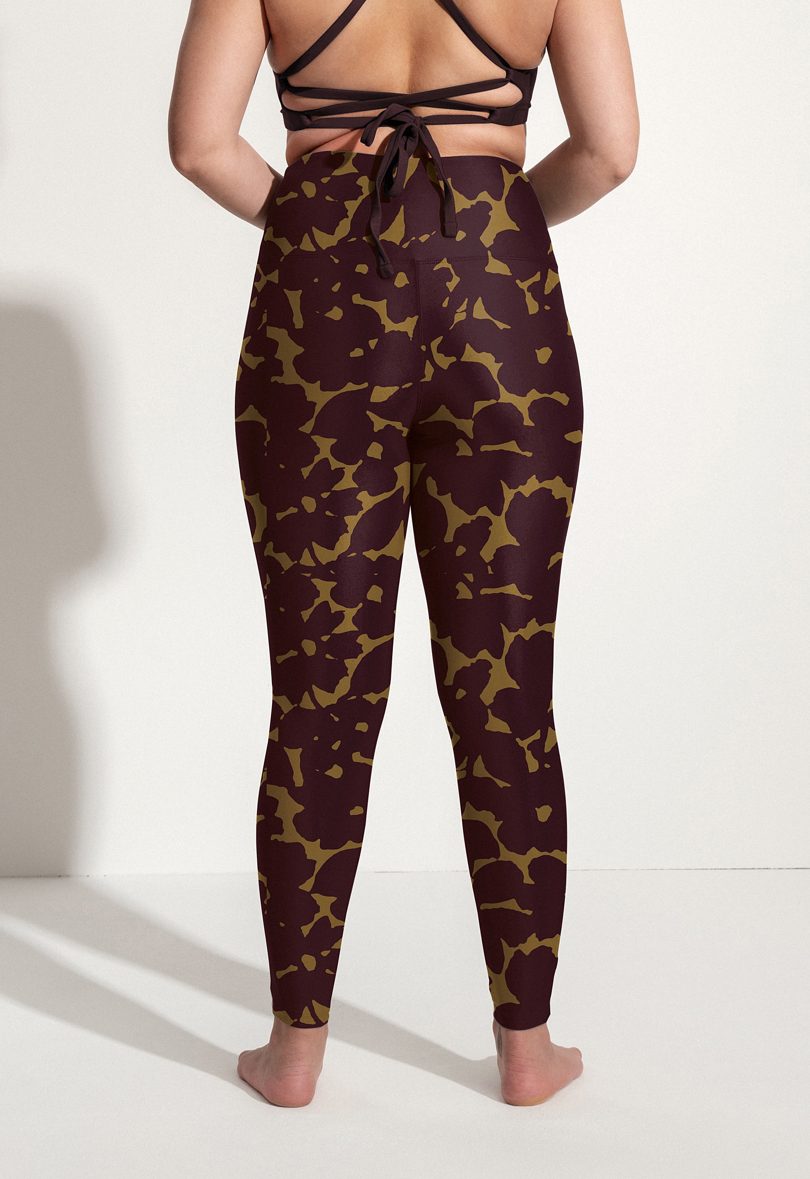 Surf & Yoga Leggings „Larimar“ in Hibiskus Print