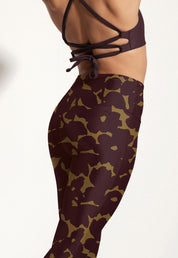 Surf & Yoga Leggings „Larimar“ in Hibiskus Print