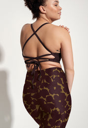 Surf & Yoga Leggings „Larimar“ in Hibiskus Print