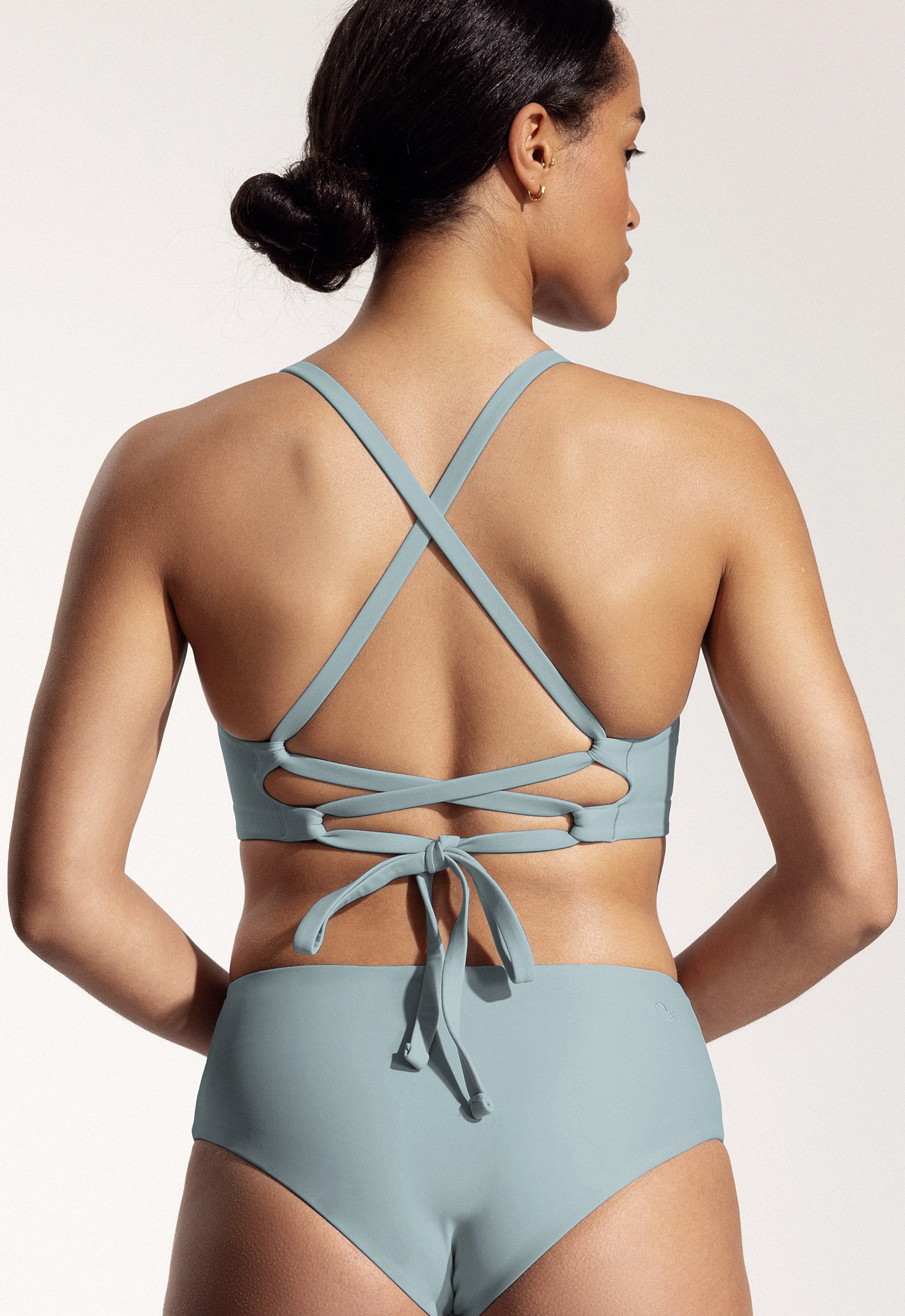 Surf Bikini Oberteil „Goby“ in Eisblau