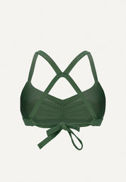 Surf Bikini Top "Hoki" in dark green
