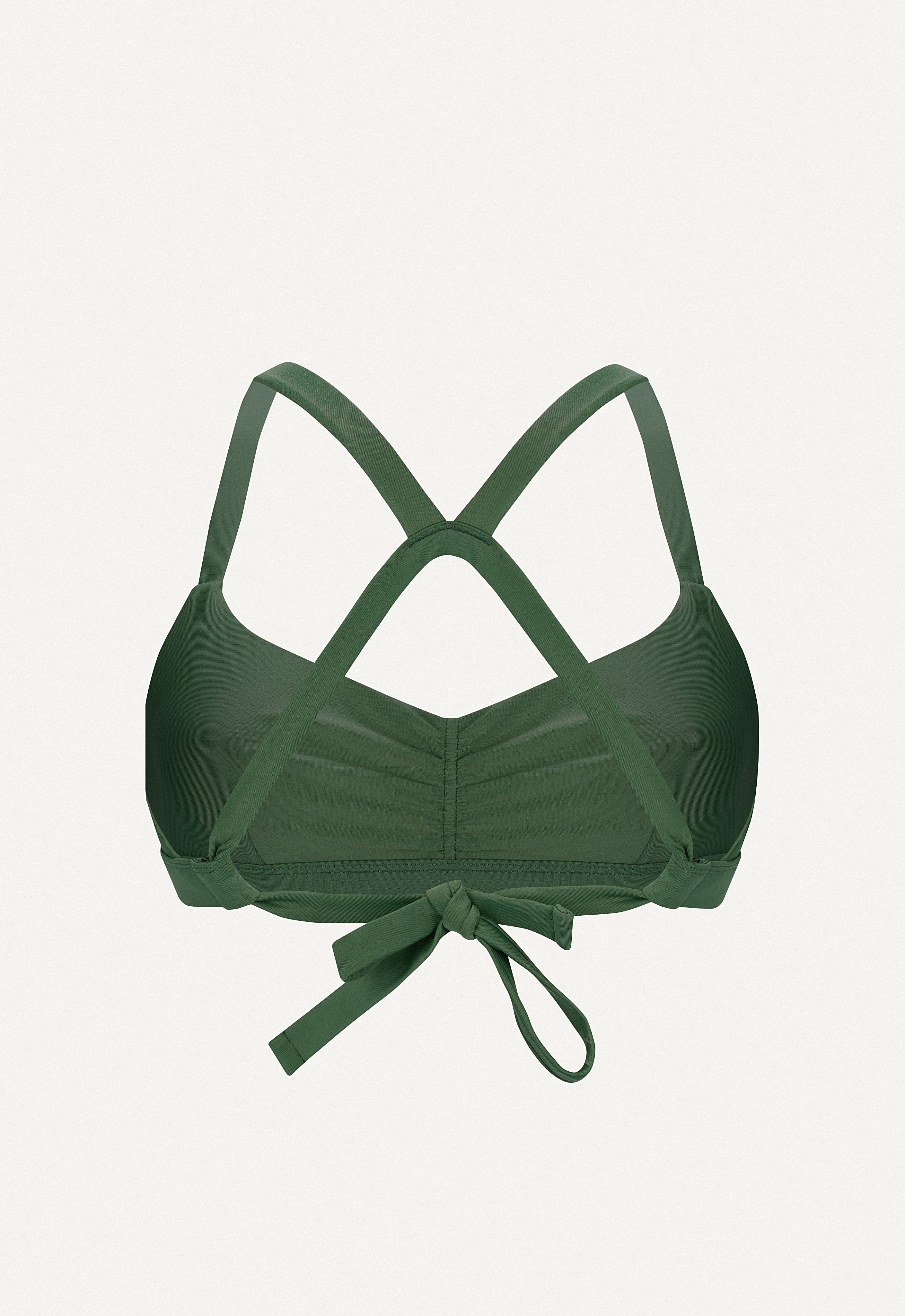 Surf Bikini Top "Hoki" in dark green