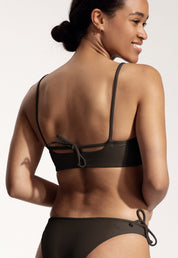 Surf Bikini Top "Buri" in dark brown