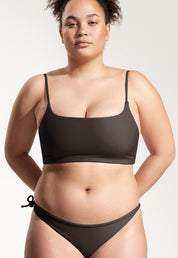 Surf Bikini Top "Buri" in dark brown