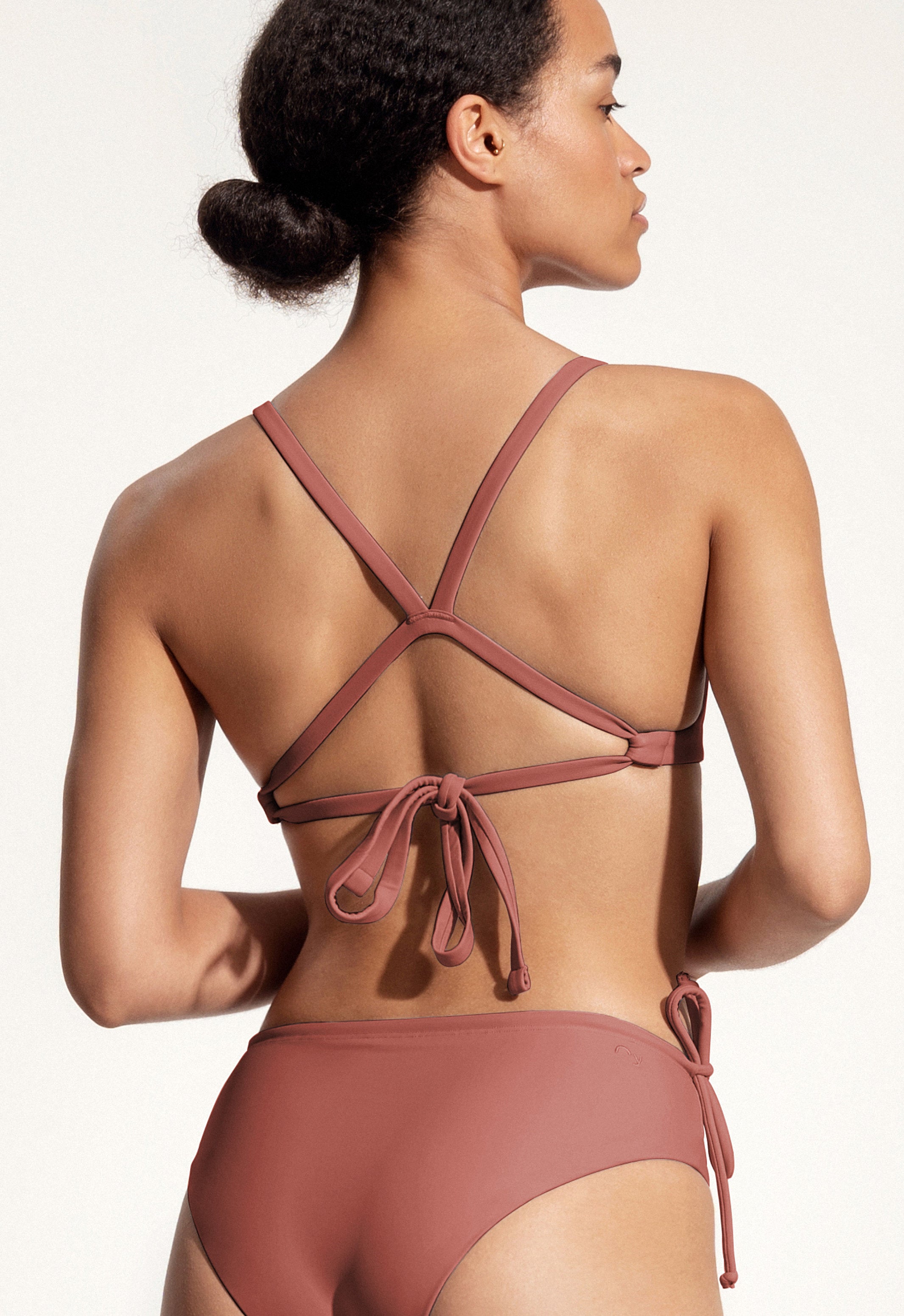 Surf Bikini Top "Dace" in clay red