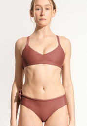 Surf Bikini Top "Dace" in clay red