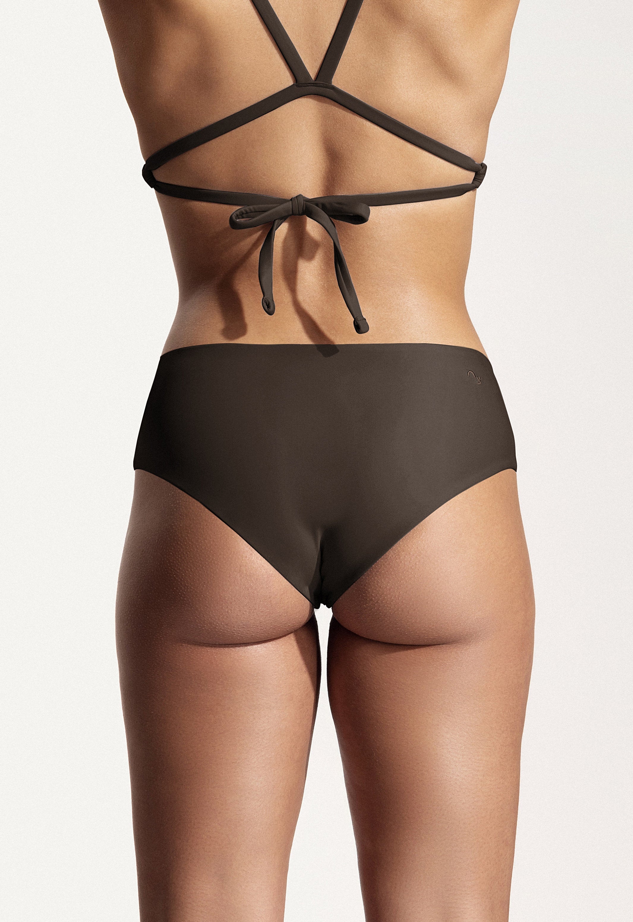 Surf Bikini Bottom "Fugu" in dark brown