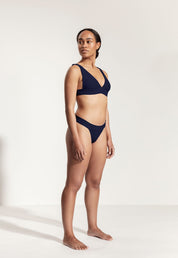 Bikini Hose „Oroshi“ in Dunkelblau gerippt 3