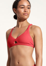 Surf Bikini Oberteil „Coho“ in Erdbeerrot 3