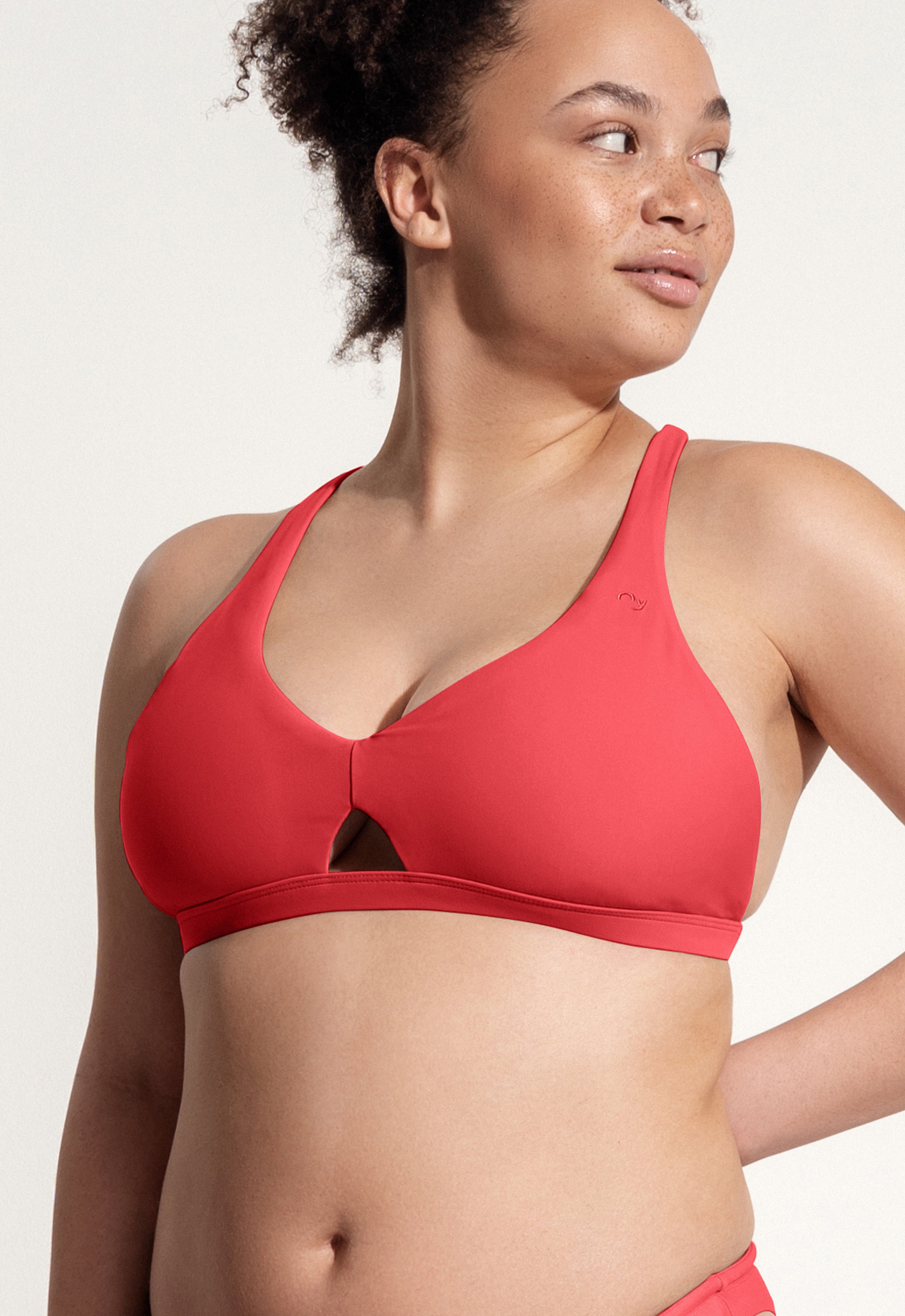 Surf Bikini Oberteil „Coho“ in Erdbeerrot 6